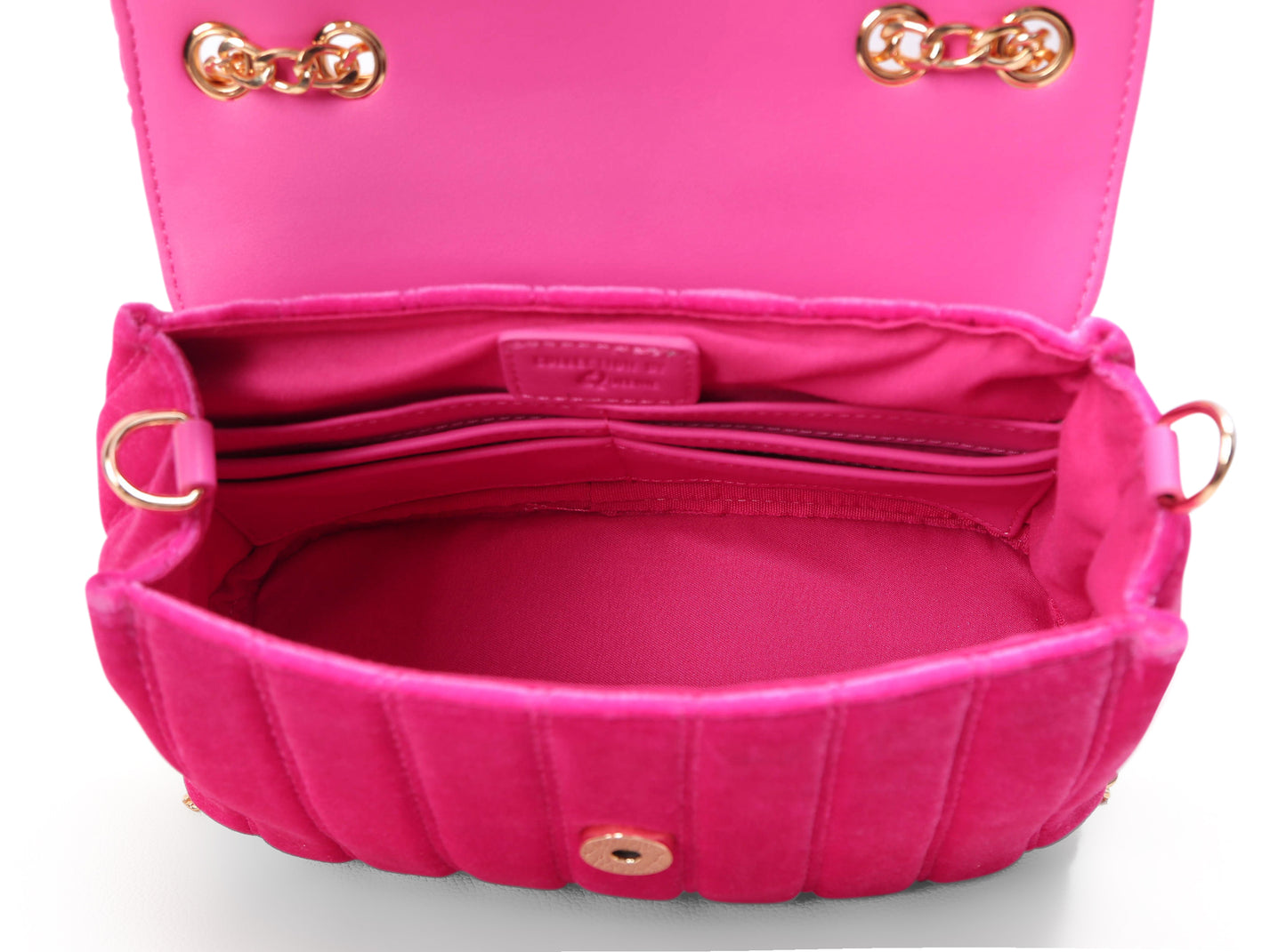L.Marie Velvet Stoned Shoulder Bag-Pink